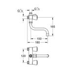 Costa S Douchekraan Met Omstel Hoh=12 Cm Chroom, Doe-het-zelf en Verbouw, Sanitair, Ophalen of Verzenden, Nieuw
