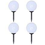 vidaXL Tuinpadlampen 4 st met grondpin LED 30 cm, Verzenden, Nieuw, Kunststof