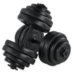 Dumbbellset - Totaal 30kg - 2 stuks - Zwart, Verzenden, Nieuw