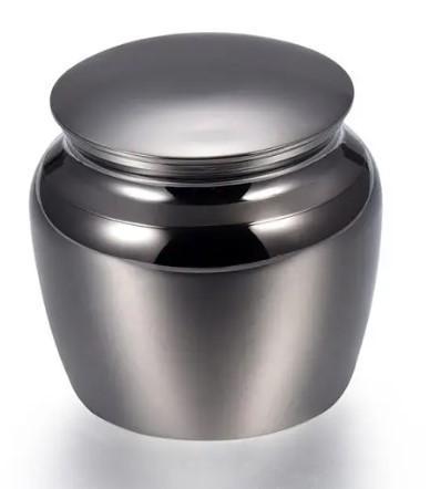 Mini urn rvs klassiek klein gun metal (graveren mogelijk), Huis en Inrichting, Overige Huis en Inrichting, Nieuw