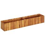 vidaXL Plantenbak verhoogd 150x30x25 cm massief acaciahout, Tuin en Terras, Bloembakken en Plantenbakken, Minder dan 30 cm, 100 cm of meer