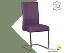 Leren eetkamerstoel Remix - Toledo Aubergine (paars) -, Huis en Inrichting, Stoelen, Overige kleuren, Nieuw, Ophalen of Verzenden