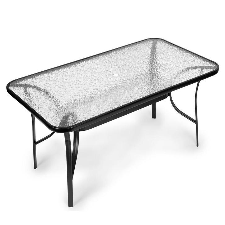 Ruime Tuintafel 140x80 | OP = OP | Buitenleven, Tuin en Terras, Tuintafels, Rechthoekig, Nieuw, Metaal, Ophalen of Verzenden