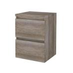 Badmeubelset BWS Salt 50x46cm Greeploos 2 Lades Met, Ophalen of Verzenden, Nieuw, Chroom, Bad