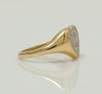 Cocktailring - 14 karaat Geel goud - 0.26ct. tw. Diamant