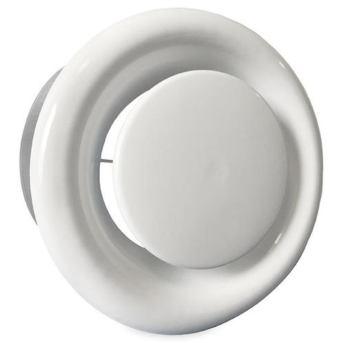 Rooster/ventiel (afzuiging) Ø 150mm staal - wit - MET BUS, Doe-het-zelf en Verbouw, Ventilatie en Afzuiging, Nieuw, Verzenden