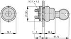 Eaton M22 3-Positie Sleutelschakelaar Met MS2 Slot - 111773, Doe-het-zelf en Verbouw, Verzenden, Nieuw, Overige typen