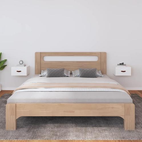 vidaXL Nachtkastjes 2 st wandgemonteerd 40x29,5x22 cm wit, Huis en Inrichting, Kasten | Overige, Nieuw, Verzenden