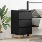 vidaXL Nachtkastje met lade Zwart eiken 40 x 35 x 69 cm, Minder dan 45 cm, Verzenden, Nieuw, 55 tot 70 cm