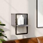 vidaXL Wandschap met stang 20x25x30 cm grijs sonoma, Huis en Inrichting, Woonaccessoires | Wandplanken en Boekenplanken, Verzenden