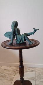 sculptuur, Gietijzeren tuinbeeld fairy - 19 cm - gietijzer -