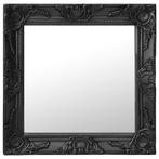 vidaXL Wandspiegel barok stijl 50x50 cm zwart, Huis en Inrichting, Woonaccessoires | Spiegels, Verzenden, Nieuw