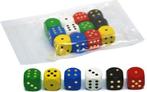 Gekleurde Houten Dobbelstenen - 20mm (12 stuks) | HOT Games, Hobby en Vrije tijd, Gezelschapsspellen | Bordspellen, Verzenden