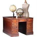 Zeer klein semipartner desk - Bibliotheektafel of centertabl, Antiek en Kunst, Ophalen of Verzenden