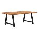 vidaXL Eettafel rechthoekig 200x120x74 cm massief eikenhout, Huis en Inrichting, Tafels | Eettafels, Verzenden, Nieuw