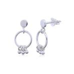 Zilveren oorstekers met ringetjes en kleine balletjes, Sieraden, Tassen en Uiterlijk, Oorbellen, Verzenden, Nieuw, Zilver