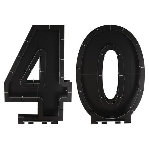 Zwarte Ballonnen Standaard 40 Jaar, Hobby en Vrije tijd, Feestartikelen, Nieuw, Verzenden