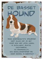 Basset Hound Vintage Deco bord, Verzamelen, Dierenverzamelingen, Nieuw, Overige typen, Verzenden, Hond of Kat
