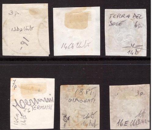Italiaanse oude staten - Sardinië 1861/1862 - Lotto van 6, Postzegels en Munten, Postzegels | Europa | Italië