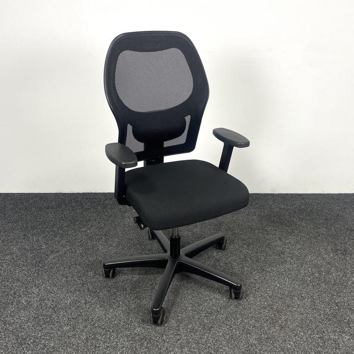 Ahrend 160 Bureaustoel Zwart | 2D Armleggers, Huis en Inrichting, Bureaustoelen, Bureaustoel, Zwart, Gebruikt, Ergonomisch, Ophalen of Verzenden