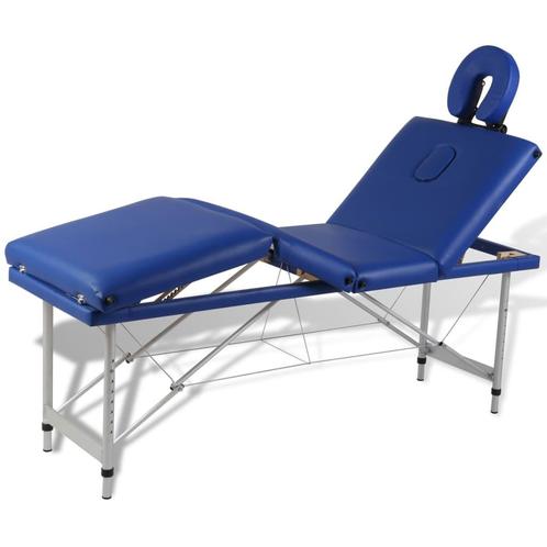 vidaXL Massagetafel inklapbaar met aluminium frame (vier, Sport en Fitness, Massageproducten, Nieuw, Verzenden