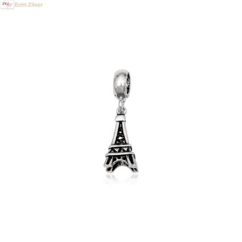 Zilveren charm bedel eiffeltoren geoxideerd, Sieraden, Tassen en Uiterlijk, Bedels, Nieuw, Verzenden