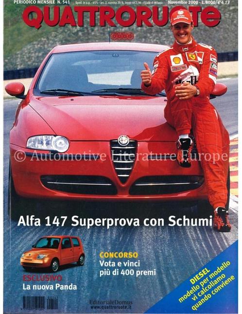 2000 QUATTRORUOTE MAGAZINE 541 ITALIAANS, Boeken, Auto's | Folders en Tijdschriften