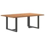 vidaXL Eettafel rechthoekig 200x120x74 cm massief eikenhout, Huis en Inrichting, Tafels | Eettafels, Verzenden, Nieuw