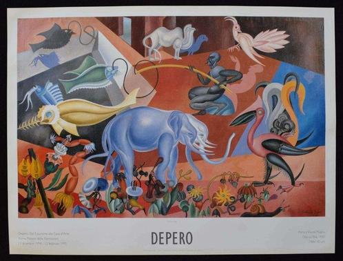 FORTUNATO DEPERO - LEM S.r.l. - Magical Flora and Fauna -, Antiek en Kunst, Kunst | Tekeningen en Foto's
