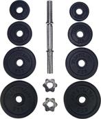 Tunturi Dumbell Gietijzer totaal 15kg - Halterset met, Sport en Fitness, Fitnessmaterialen, Ophalen of Verzenden, Zo goed als nieuw