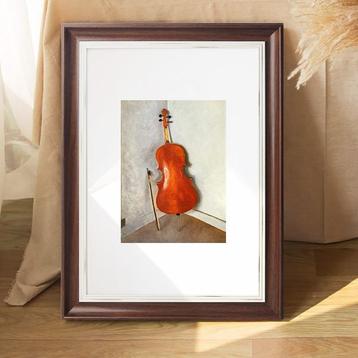 Fotolijst Donker Hout Sierlijk Vintage 26,5 bij 35cm beschikbaar voor biedingen