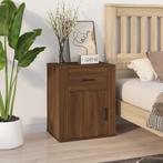 vidaXL Nachtkastje 50x36x60 cm bewerkt hout bruin eikenkleur, Huis en Inrichting, Minder dan 45 cm, Verzenden, Nieuw, 55 tot 70 cm