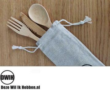 Bamboe bestek set, 3 delig beschikbaar voor biedingen