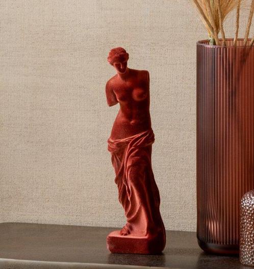 Beeld, Velvet Venus de Milo - 27.5 cm - Fluweel, Hars, Antiek en Kunst, Curiosa en Brocante