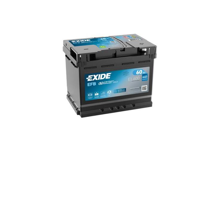 Exide EFB accu | EL600 | 12V 60Ah, Auto-onderdelen, Accu's en Toebehoren, Ophalen of Verzenden