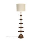 *WOONWINKEL* Dutchbone Cath Walnut Houten Vloerlamp Walnoot, Huis en Inrichting, Lampen | Vloerlampen, Verzenden, Nieuw