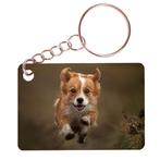 Sleutelhanger 6x4cm - Welsch Corgi Pembroke Hond Rennend NIE, Ophalen of Verzenden, Nieuw