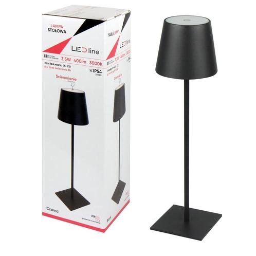 Oplaadbare tafellamp Zwart 3,5W Draadloos Dimbaar CCT, Huis en Inrichting, Lampen | Tafellampen, Ophalen of Verzenden