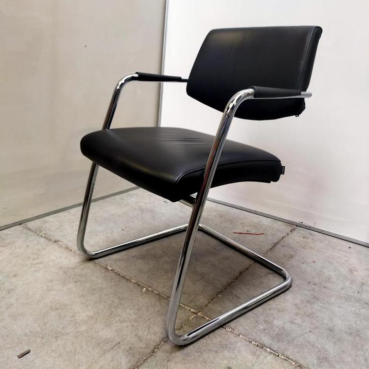 Sitland Passepartout vergaderstoel - zwart leder (alleen per, Huis en Inrichting, Stoelen, Ophalen of Verzenden