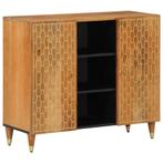 vidaXL Bijzetkast 90x33x75 cm massief mangohout, Huis en Inrichting, Kasten | Buffetkasten, Verzenden, Nieuw, Overige houtsoorten