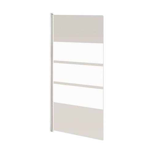 Badwand VM Go Nero Deco 85x145cm Scharnierend Wit Profiel, Doe-het-zelf en Verbouw, Sanitair, Bad, Nieuw, Ophalen of Verzenden