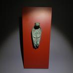 Oud-Egyptisch Brons Fijn Uraeus-godsbeeld. 7,5 cm hoog.