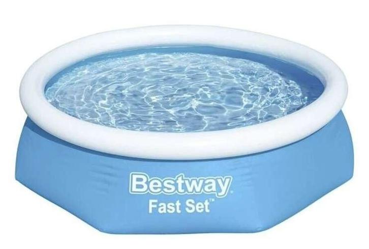 Bestway Opblaas Zwembad 244x61cm | Gebruikt | 40% Korting, Tuin en Terras, Zwembaden, 200 tot 400 cm, Rechthoekig, Nieuw, Opblaaszwembad