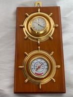 Maritieme objecten - Vintage horloge met thermometer en, Antiek en Kunst