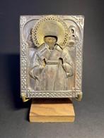 Icoon - Nikolaas de Wonderdoener - Hout, Zilver