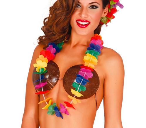 Hawaii Ketting Gekleurd 50cm, Hobby en Vrije tijd, Feestartikelen, Nieuw, Verzenden