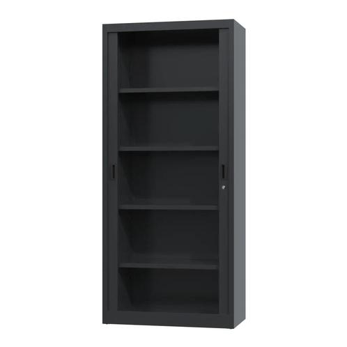 Nieuwe roldeurkast - 180x80x40cm - archiefkast - zwart, Huis en Inrichting, Kasten | Roldeurkasten en Archiefkasten, Met slot