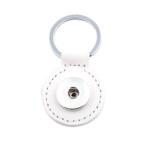 Fako Bijoux® - Sleutelhanger Voor Click Buttons - Leder Rond, Verzenden, Nieuw