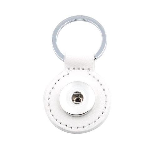 Fako Bijoux® - Sleutelhanger Voor Click Buttons - Leder Rond, Sieraden, Tassen en Uiterlijk, Overige Accessoires, Verzenden