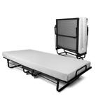 Luxe Opklapbed Livorno - 90x200, 90 cm, Eenpersoons, Verzenden, Zwart